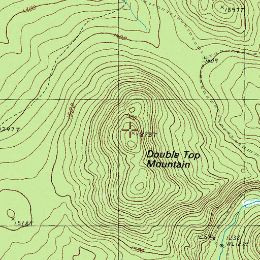 Topographic Map of Double Top Mountain, NH