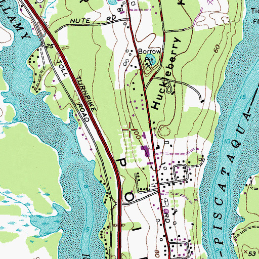 Topographic Map of Dover Point, NH