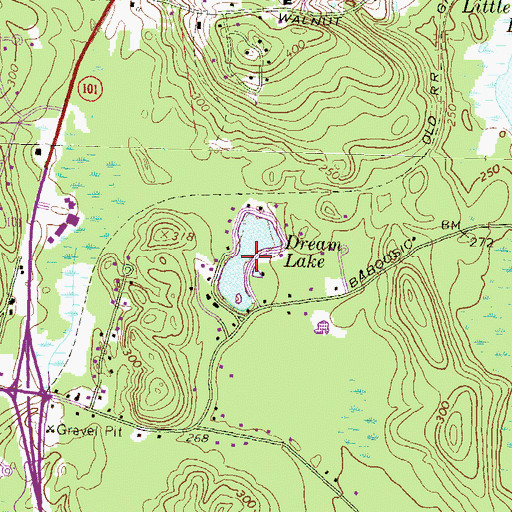 Topographic Map of Dream Lake, NH