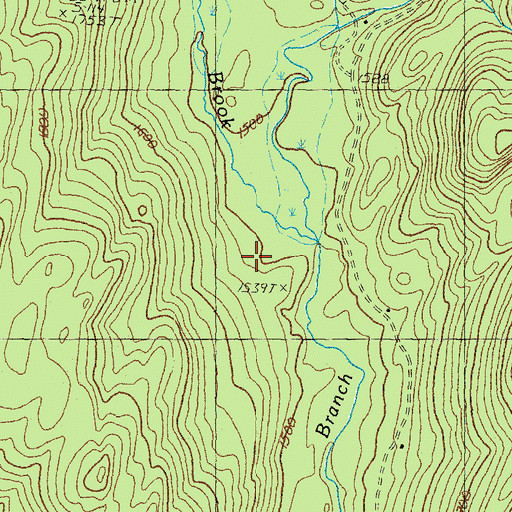 Topographic Map of Dube Brook, NH