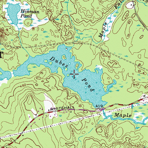 Topographic Map of Dubes Pond, NH