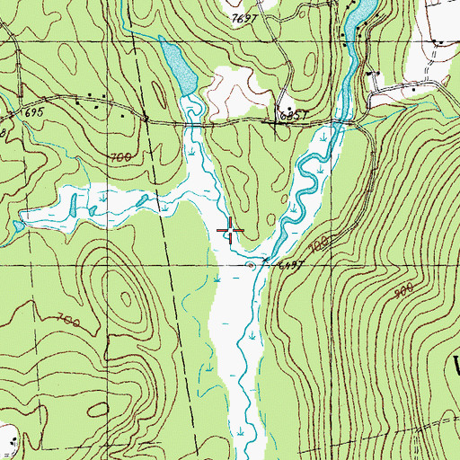 Topographic Map of Dudley Brook, NH
