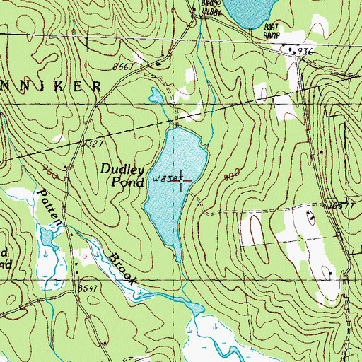 Topographic Map of Dudley Pond, NH