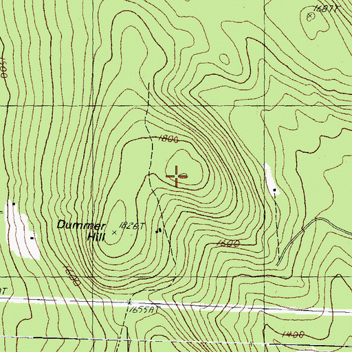 Topographic Map of Dummer Hill, NH