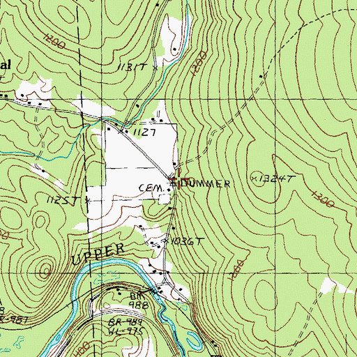 Topographic Map of Dummer Plain School, NH