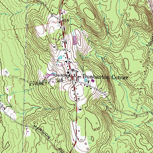 Topographic Map of Dunbarton Center, NH