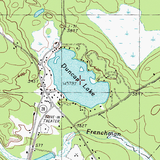 Topographic Map of Duncan Lake, NH