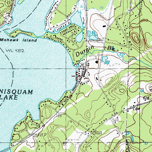 Topographic Map of Durgin Brook, NH