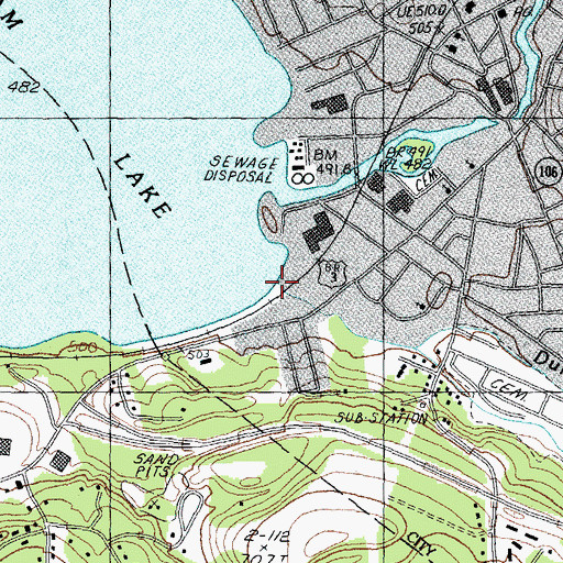 Topographic Map of Durkee Brook, NH