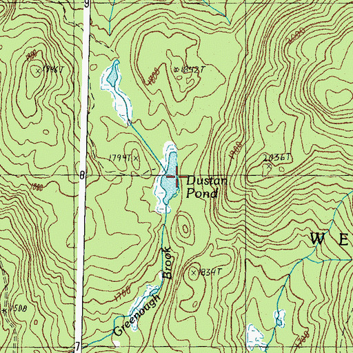 Topographic Map of Dustan Pond, NH