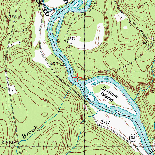 Topographic Map of Dyer Brook, NH