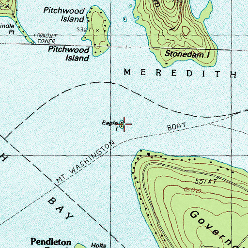 Topographic Map of Eagle Island, NH