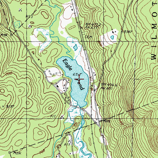 Topographic Map of Eagle Pond, NH