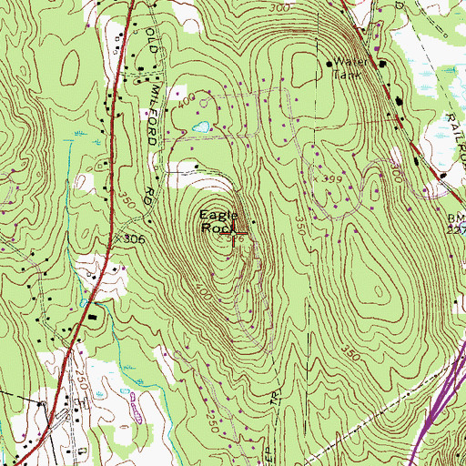 Topographic Map of Eagle Rock, NH