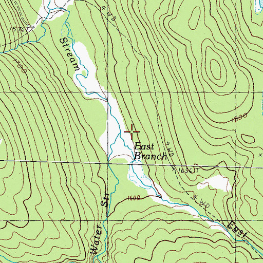 Topographic Map of East Branch Dead Water Stream, NH