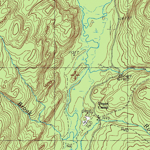 Topographic Map of East Branch Indian Stream, NH