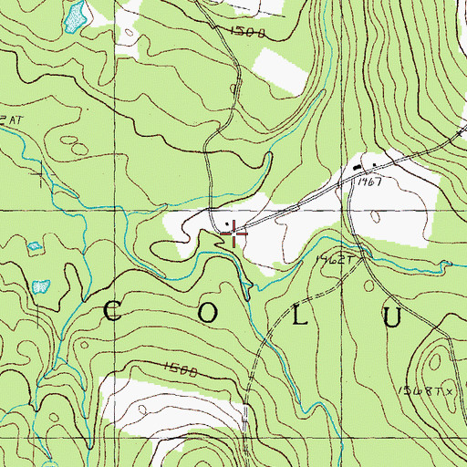 Topographic Map of East Branch Simms Stream, NH