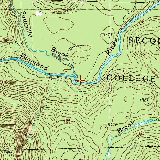 Topographic Map of East Branch Swift Diamond River, NH
