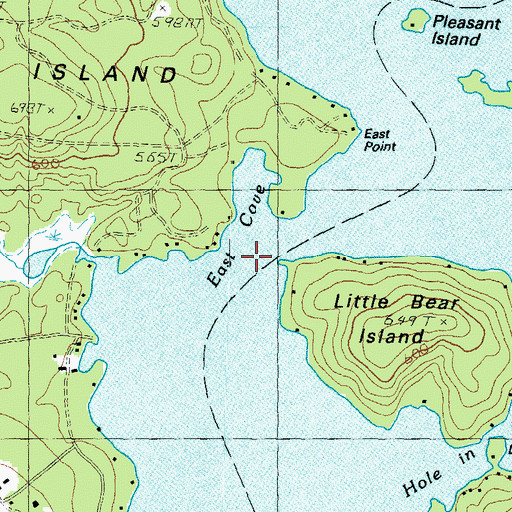 Topographic Map of East Cove, NH