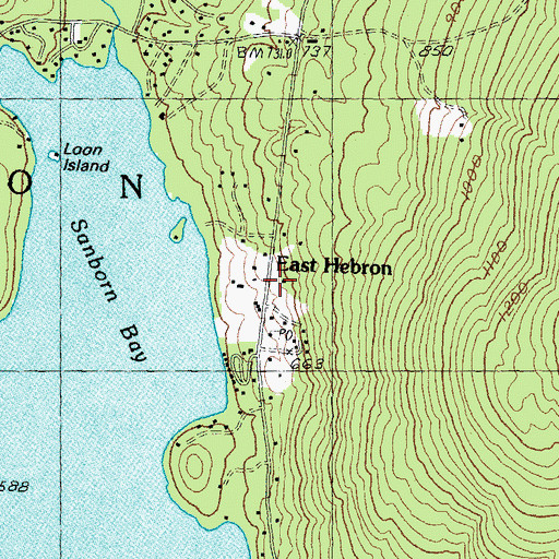 Topographic Map of East Hebron, NH