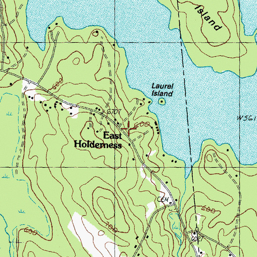 Topographic Map of East Holderness, NH