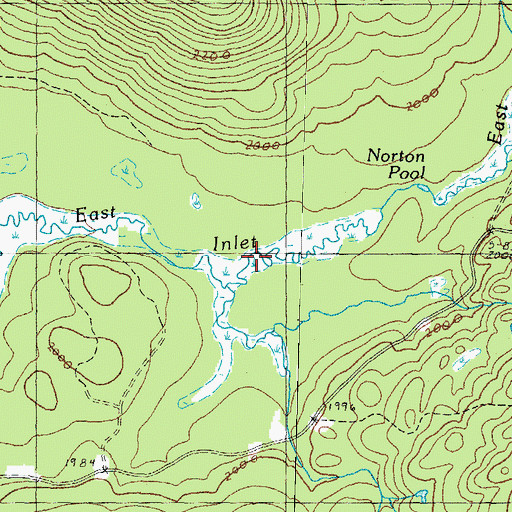 Topographic Map of East Inlet, NH