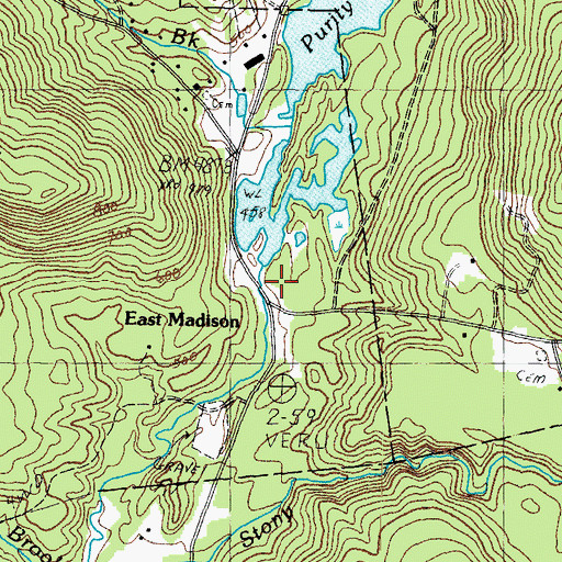 Topographic Map of East Madison, NH