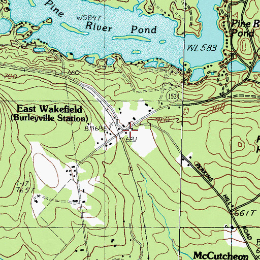 Topographic Map of East Wakefield, NH