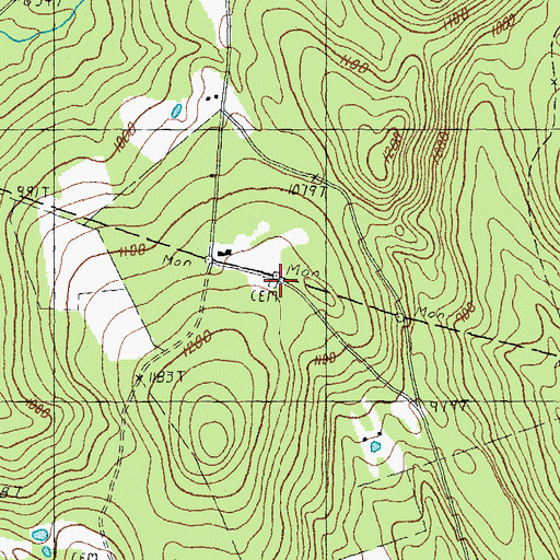 Topographic Map of Eastman Cemetery, NH