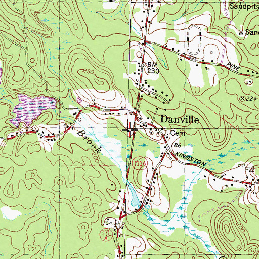 Topographic Map of Eaton School, NH