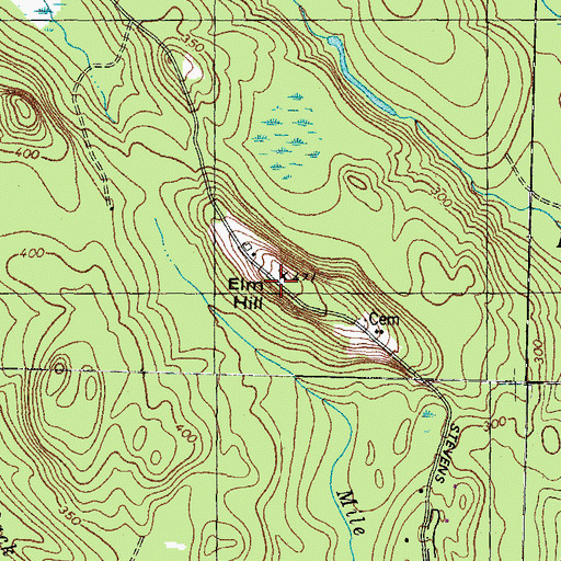 Topographic Map of Elm Hill, NH