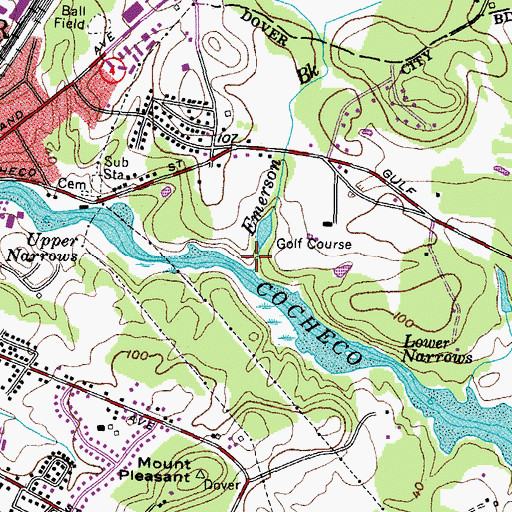 Topographic Map of Emerson Brook, NH