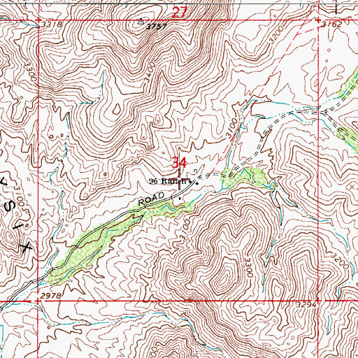 Topographic Map of Ninetysix Ranch, AZ