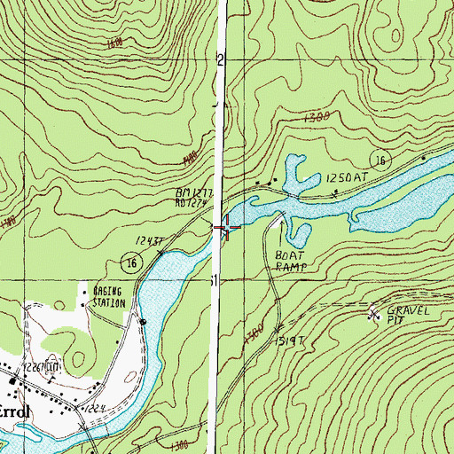 Topographic Map of Errol Dam, NH