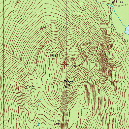 Topographic Map of Errol Hill, NH