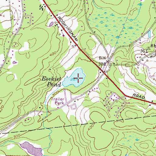 Topographic Map of Ezekiel Pond, NH
