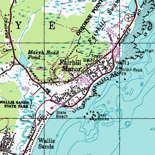 Topographic Map of Fairhill Manor, NH