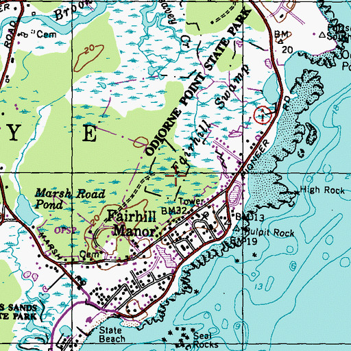 Topographic Map of Fairhill Swamp, NH
