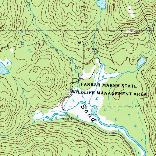 Topographic Map of Farrar Cemetery, NH