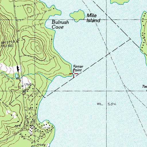Topographic Map of Farrar Point, NH