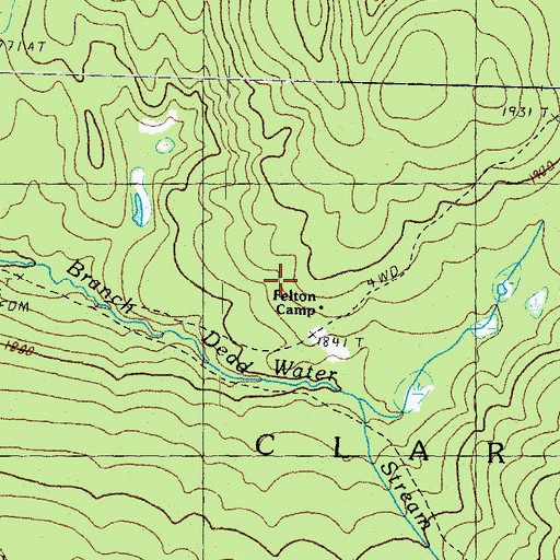 Topographic Map of Felton Camp, NH