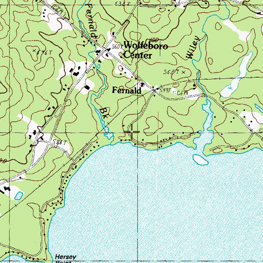 Topographic Map of Fernald, NH