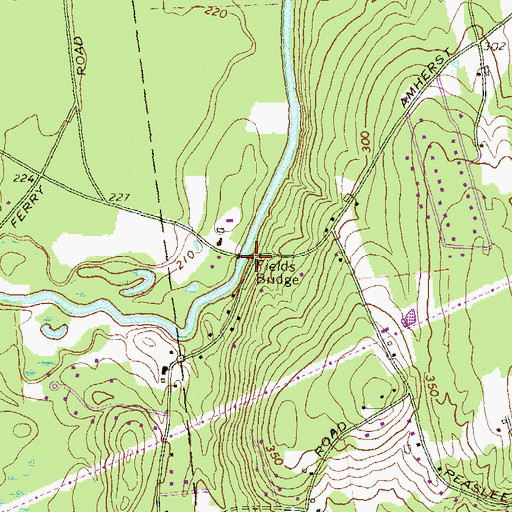 Topographic Map of Fields Bridge, NH