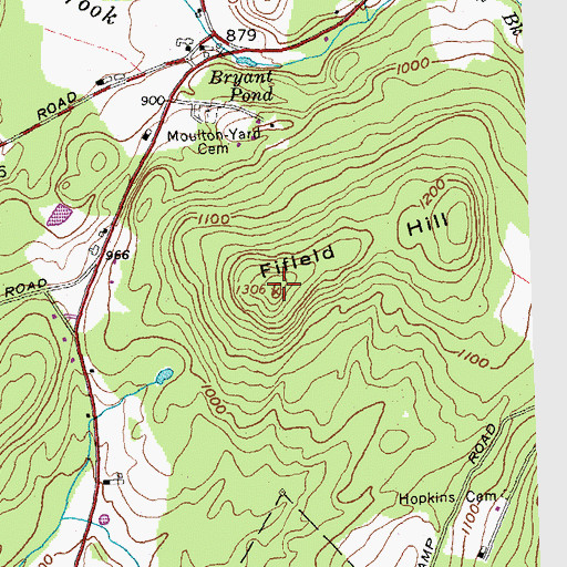 Topographic Map of Fifield Hill, NH