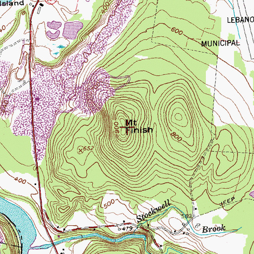 Topographic Map of Mount Finish, NH