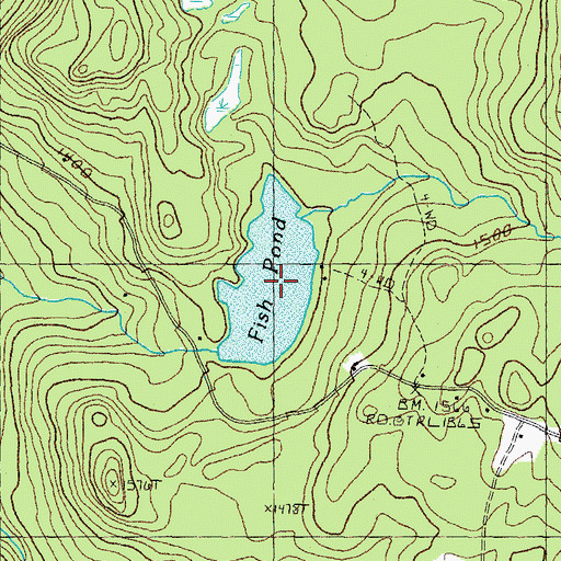 Topographic Map of Fish Pond, NH