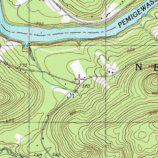 Topographic Map of Fisk School, NH