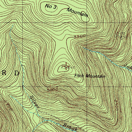 Topographic Map of Fitch Mountain, NH