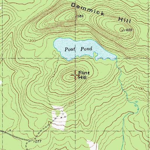 Topographic Map of Flint Hill, NH