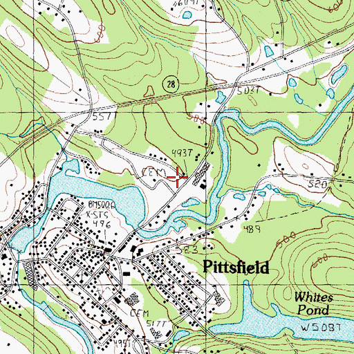 Topographic Map of Floral Park Cemetery, NH